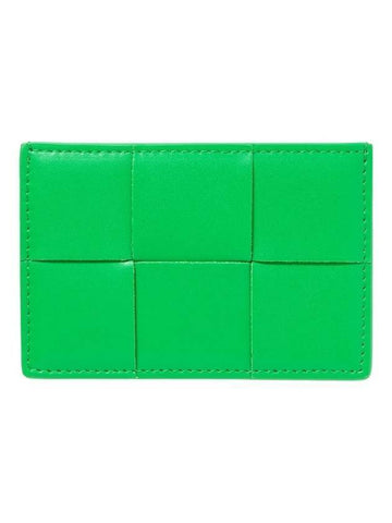 Intrecciato Calfskin Card Wallet Green - BOTTEGA VENETA - BALAAN 1