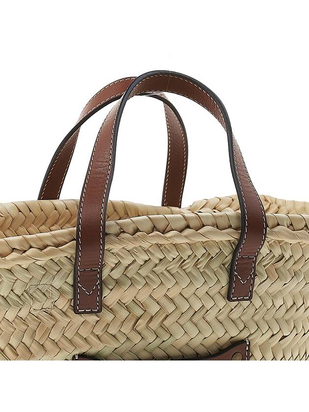 Cadix Mini Raffia Basket Tote Bag Cognac - ISABEL MARANT - BALAAN 9