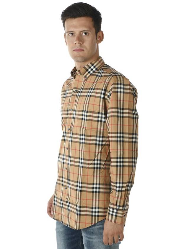 Checked long sleeve shirt brown - BURBERRY - BALAAN 4