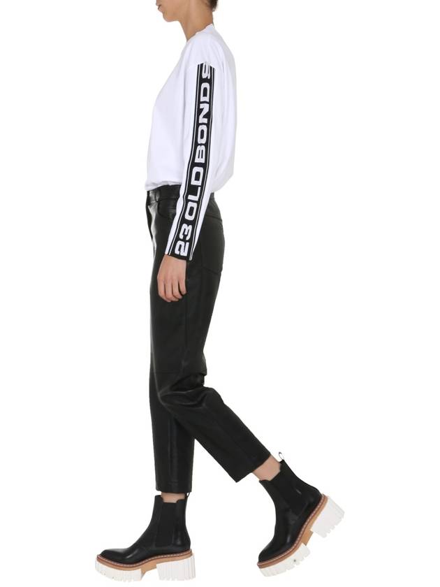 Women's Logo Round Neck Long Sleeve T-Shirt White - STELLA MCCARTNEY - BALAAN 3