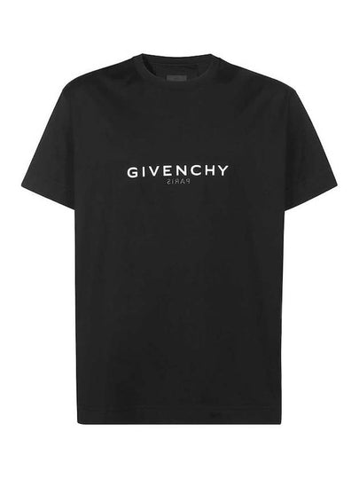 Reverse Logo Short Sleeve T-Shirt Black - GIVENCHY - BALAAN 2