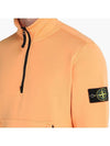 Men's Wappen Patch Half Zip-up Sweatshirt Orange - STONE ISLAND - BALAAN 6