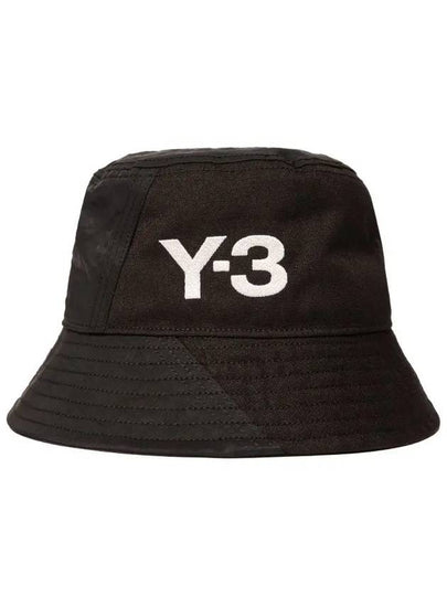 Embroidered Logo Bucket Hat Black - Y-3 - BALAAN 2