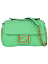 Baguette Medium Nappa Leather Chain Shoulder Bag Green - FENDI - BALAAN 3