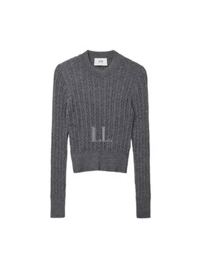 Cable Knit Top Grey - AMI - BALAAN 2