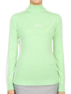 Women's Adia Mock Neck Knit Long Sleeve T-Shirt Green - J.LINDEBERG - BALAAN 1