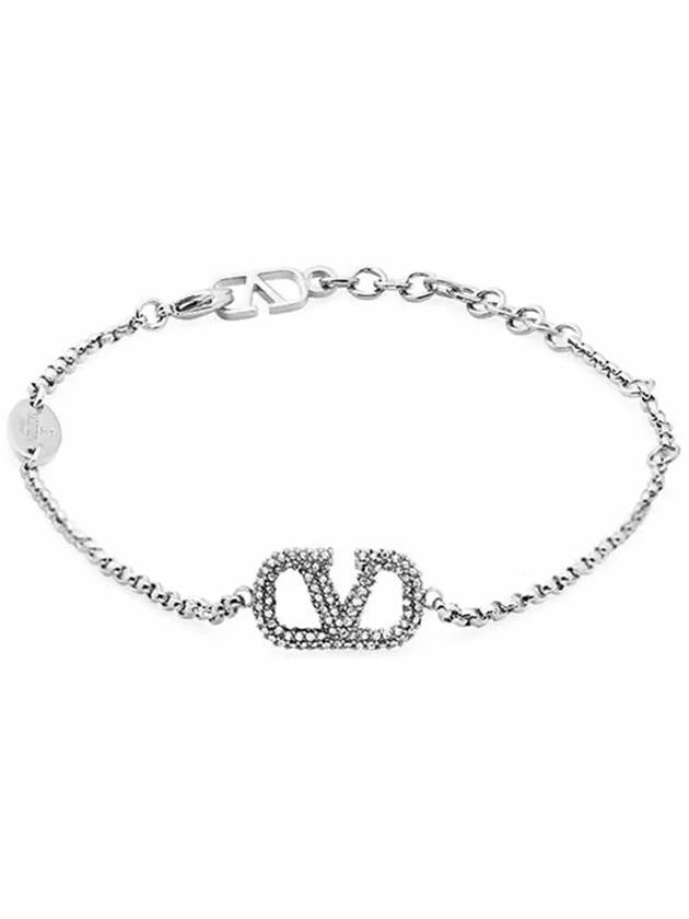 V Logo Bracelet Silver - VALENTINO - BALAAN 5