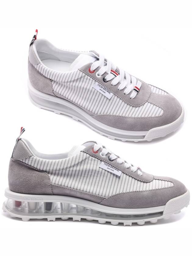 Tech Runner Panel Low Top Sneakers Grey - THOM BROWNE - BALAAN 3