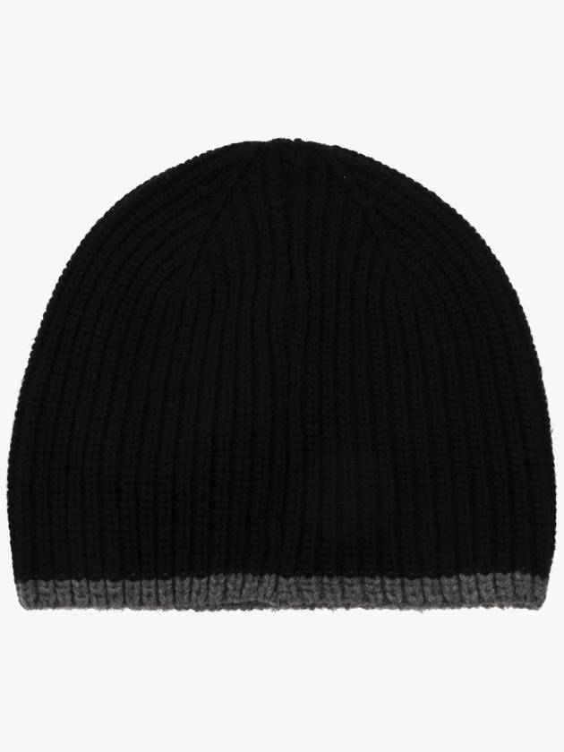 Logo Muffler Beanie Set Black - EMPORIO ARMANI - BALAAN 4