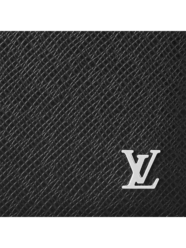 Multiple Taiga Leather Half Wallet Black - LOUIS VUITTON - BALAAN 7