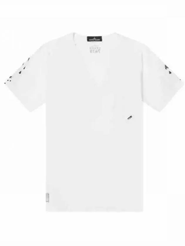 Shadow Project Back Printing Pocket Short Sleeve T-Shirt White - STONE ISLAND - BALAAN 2