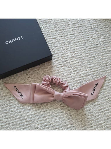 Ribbon hair scrunchie scrunchie pink - CHANEL - BALAAN 1