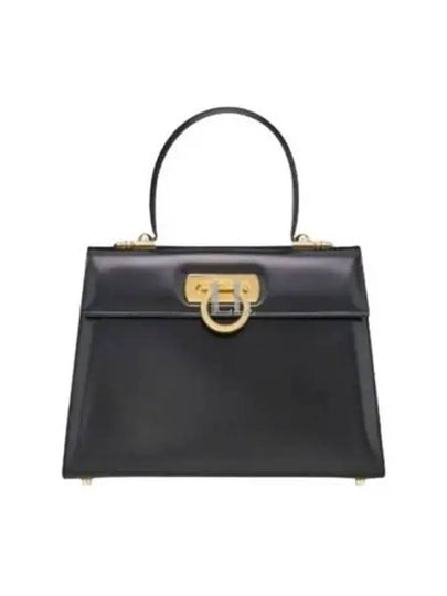 Iconic Large Tote Bag Black - SALVATORE FERRAGAMO - BALAAN 2