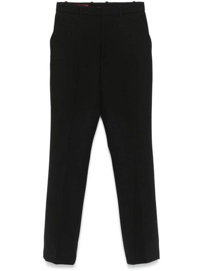 Light wool crepe straight pants black - GUCCI - BALAAN 2