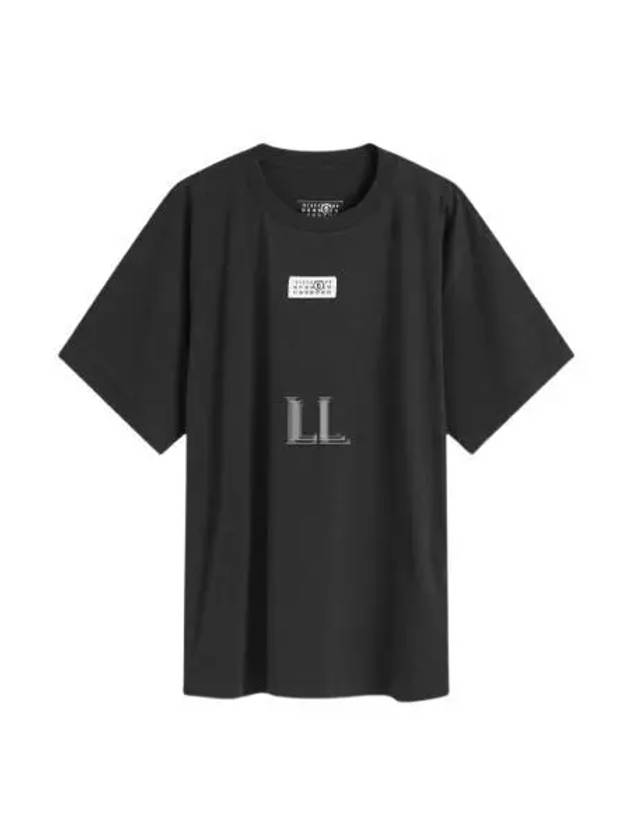 Ribbed Neck Short Sleeve T-Shirt Black - MAISON MARGIELA - BALAAN 2