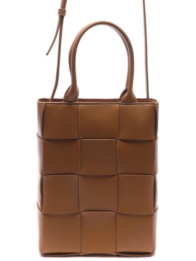 Cassette Intrecciato Mini Tote Bag Camel - BOTTEGA VENETA - BALAAN 3