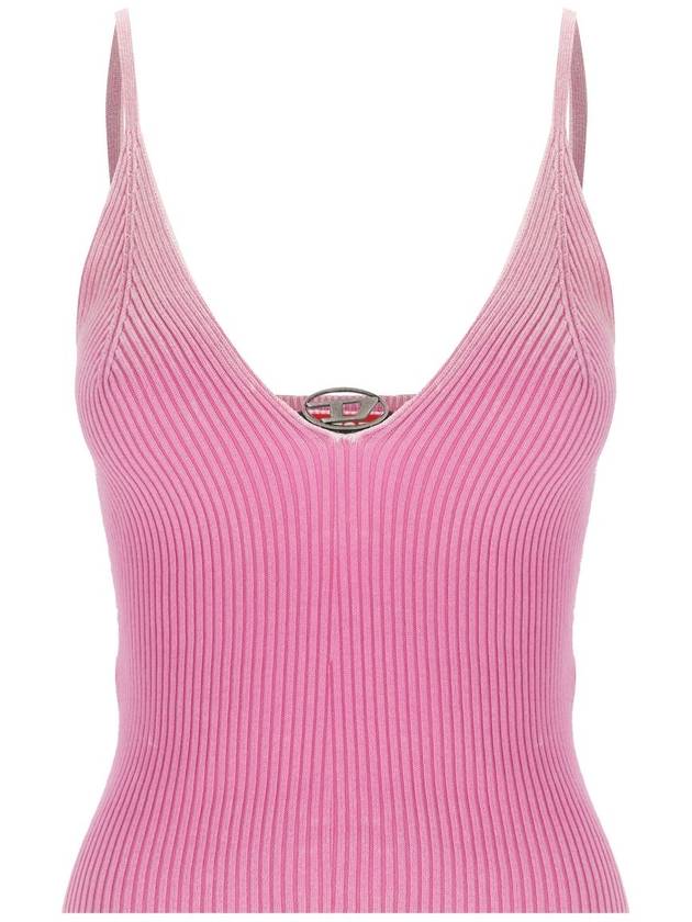 M Laila Faded Ribbed Knit Sleeveless Pink - DIESEL - BALAAN 2