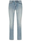 Denim Straight Jeans Blue - SAINT LAURENT - BALAAN 2