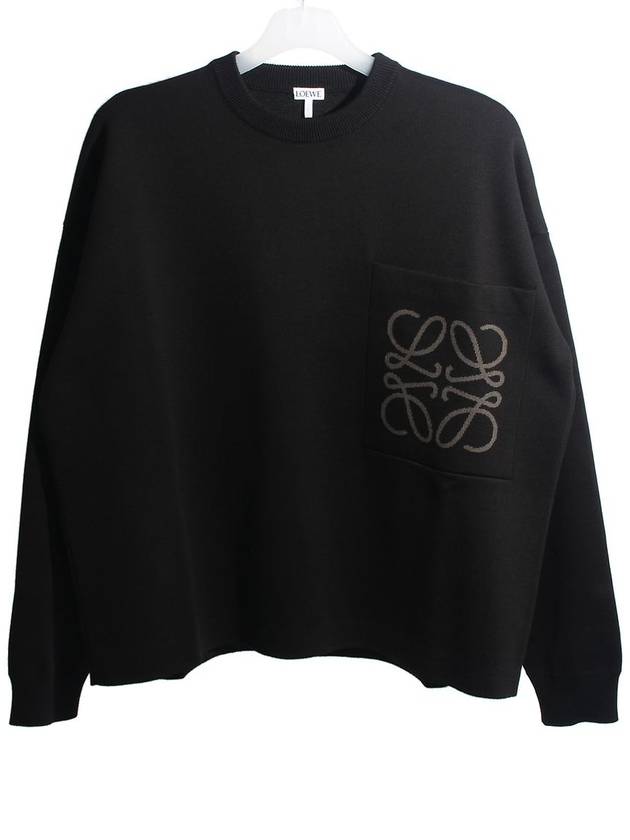 Logo Cotton Blend Knit Top Black - LOEWE - BALAAN 2