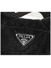 Triangle Logo Shearling Shoulder Bag Black - PRADA - BALAAN 4