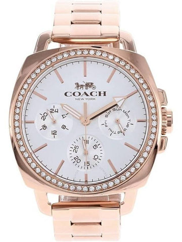 Coach Boyfriend Chronograph Quartz Crystal Silver Dial Ladies Watch 14503949 - COACH - BALAAN 1