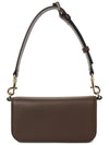 V Logo Signature Leather Shoulder Bag Brown - VALENTINO - BALAAN 5