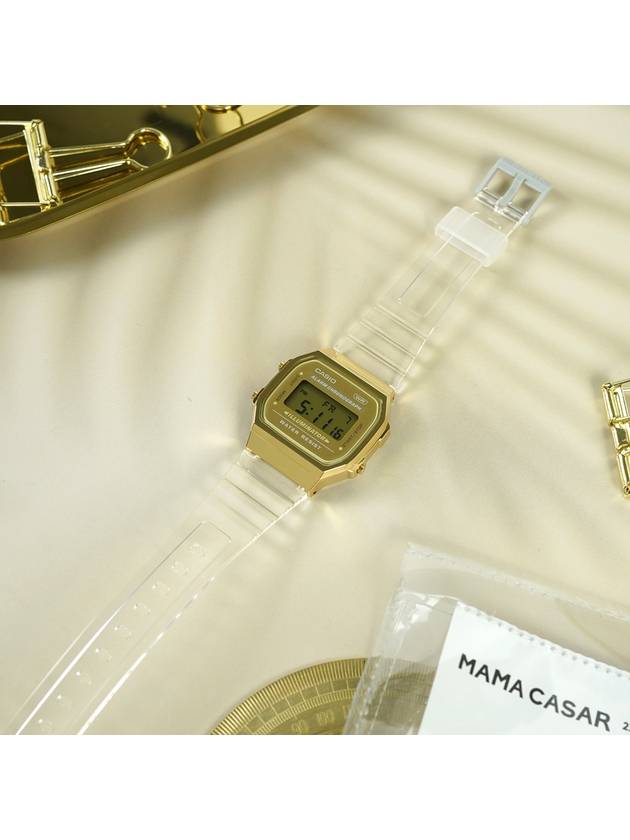 Transparent classic gold vintage electronic wristwatch - CASIO - BALAAN 8