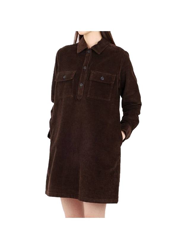 Mia Short Dress Brown - A.P.C. - BALAAN 1