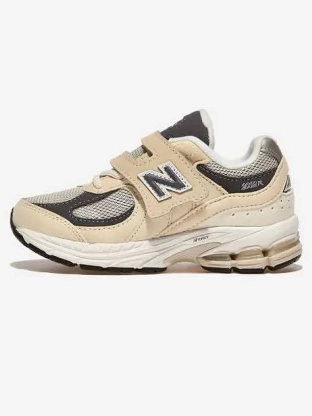 Kids 2002 Hook And Loop Low Top Sneakers Beige - NEW BALANCE - BALAAN 1