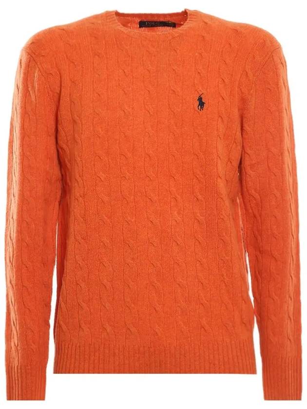 Embroidery Logo Pony Knit Top Orange - POLO RALPH LAUREN - BALAAN 3