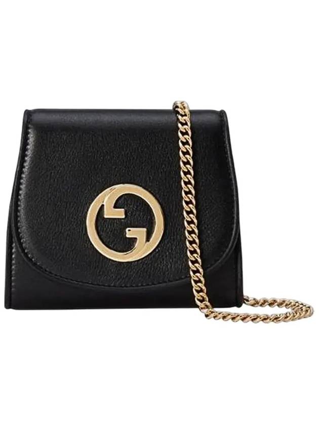 Blondie Medium Chain Strap Half Wallet Black - GUCCI - BALAAN 6