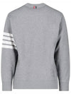 Men's Diagonal Armband Crew Neck Classic Sweatshirt Grey - THOM BROWNE - BALAAN 4