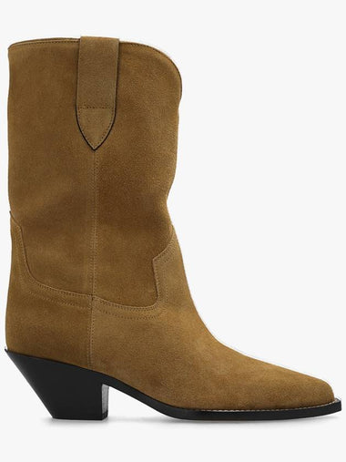 Isabel Marant ‘Dahope’ Suede Cowboy Boots, Women's, Beige - ISABEL MARANT - BALAAN 1