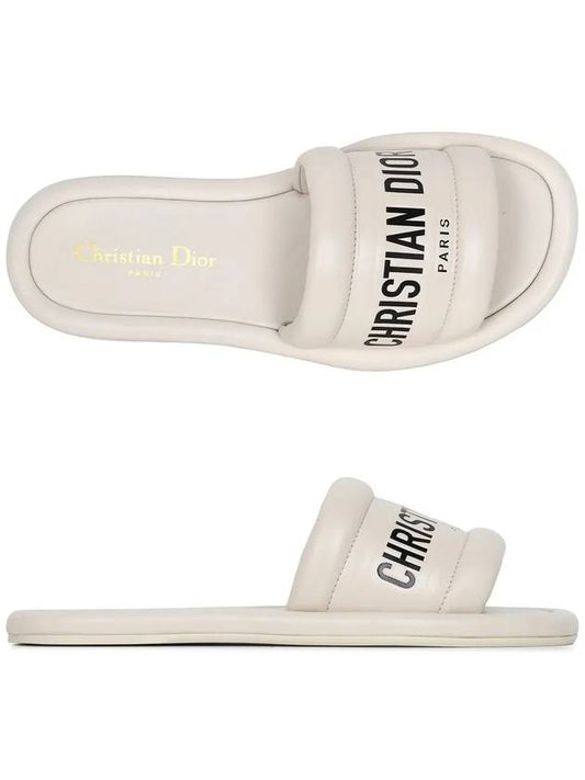 Every D Slide White Embossed Lambskin - DIOR - BALAAN 2