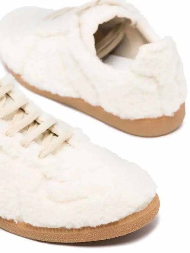 Replica Shearling Low Top Sneakers Ivory - MAISON MARGIELA - BALAAN.