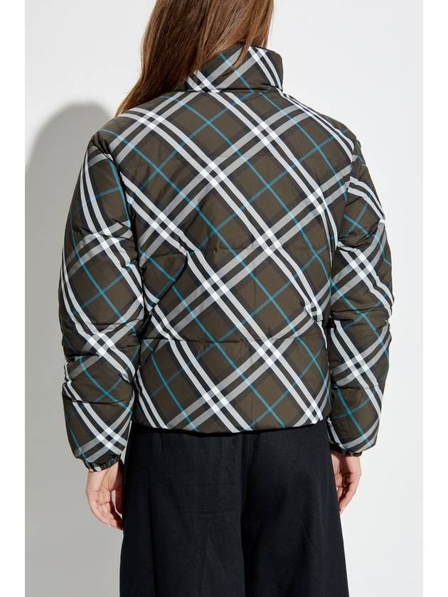 Check Reversible Down Padding Green - BURBERRY - BALAAN 5