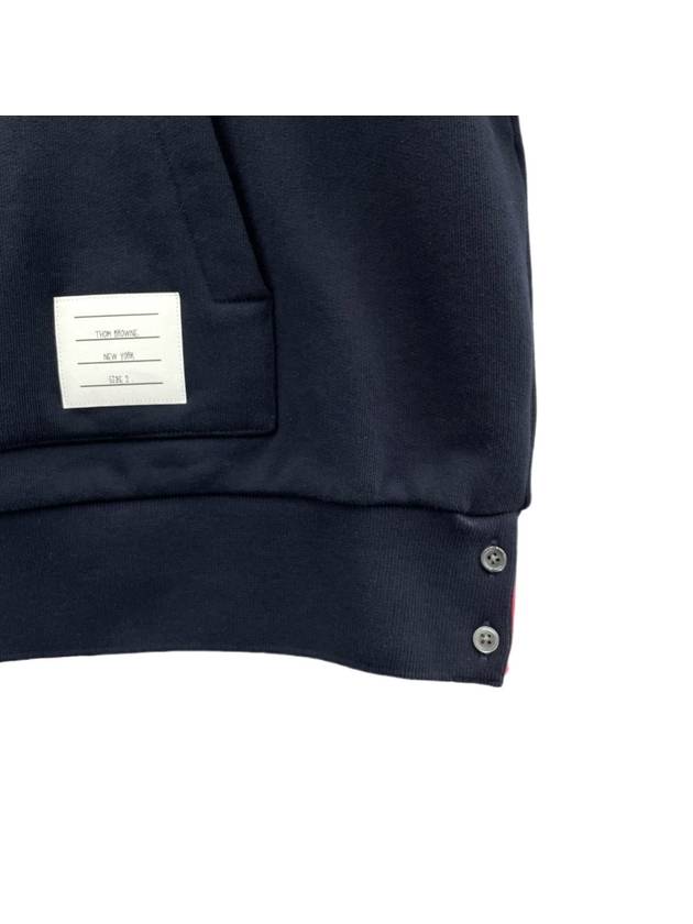 Men's Center Back Stripe Logo Patch Hoodie Navy - THOM BROWNE - BALAAN 5