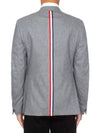 Center Back Striped Wool Cashmere Jacket Grey - THOM BROWNE - BALAAN 7