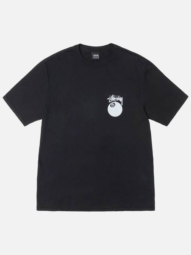 8-Ball Pigment Dyed Short Sleeve T-Shirt Black - STUSSY - BALAAN 3