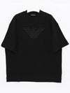 Men's Cotton Heavyweight Short Sleeve T-Shirt Black - EMPORIO ARMANI - BALAAN 3