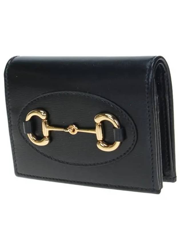 Horsebit 1955 Bi-Fold Card Wallet Black - GUCCI - BALAAN 3