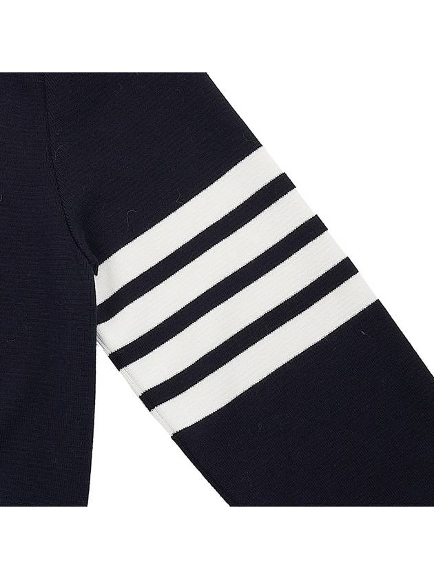 4 Bar Armband Milano Stitch Knit Top Navy - THOM BROWNE - BALAAN 6