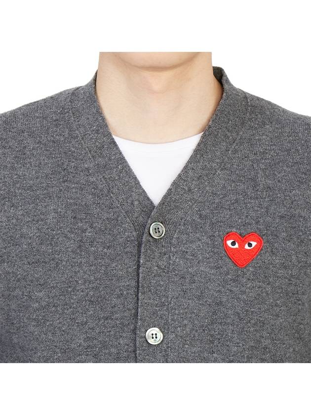 Red Heart Cardigan Dark Grey P1 AZ N008 3 - COMME DES GARCONS - BALAAN 7