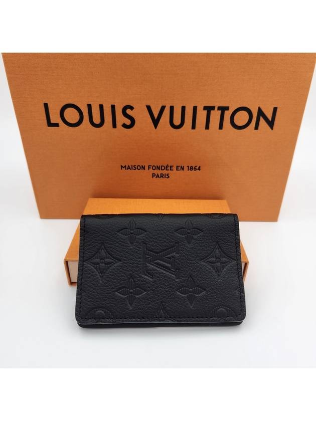 Monogram Shadow Pocket Organizer Card Wallet Black - LOUIS VUITTON - BALAAN 4