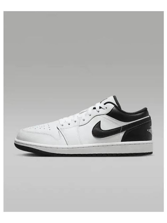 Air Jordan 1 Low Top Sneakers White Black - NIKE - BALAAN 2