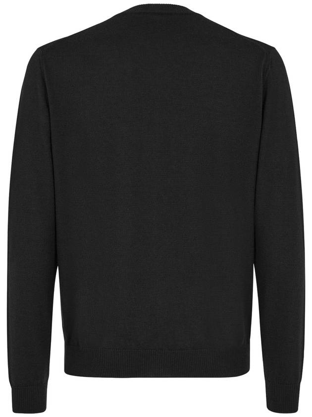 Men's Pullover Wool Sweatshirt Black - FENDI - BALAAN 3