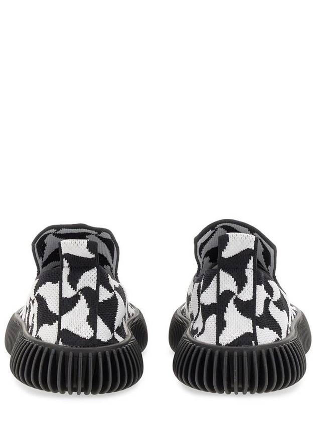 Ripple Triangle Pattern Slip-Ons Black White - BOTTEGA VENETA - BALAAN 4