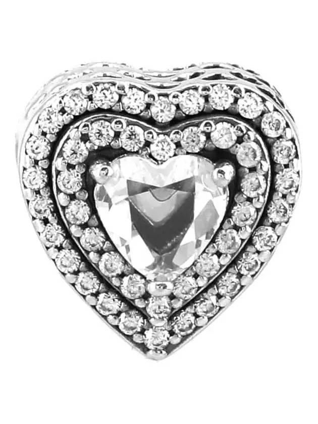 Sparkling Level Heart Charm Silver - PANDORA - BALAAN 3