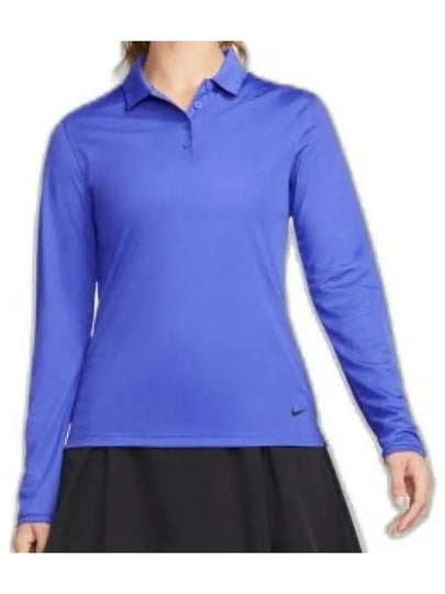 Women's Golf Dri Fit Victory Long Sleeve Polo DH2316 430 Dri Fit Victory Womens Long Sleeve Golf Polo - NIKE - BALAAN 2