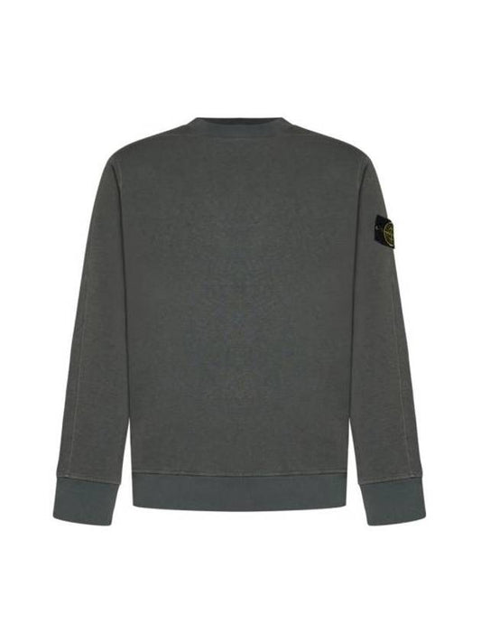 Logo Patch Crew Neck Sweatshirt Musk - STONE ISLAND - BALAAN 1